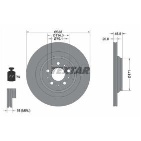 Acquista Disco freno da TEXTAR 92343303 a buon mercato per soli 72,17 €