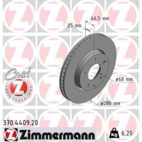 Bremsscheibe 370.4409.20 von ZIMMERMANN günstig für 64,12 € online kaufen