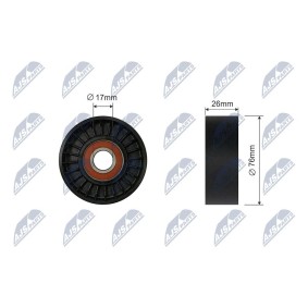Compre Rolo tensor, correia trapezoidal estriada de NTY online para Transit Mk4 Camião de plataforma/Chassis (VE83) a preços moderados