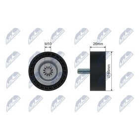 Compre Rolo tensor, correia trapezoidal estriada da NTY RNK-ME-054 a um preço baixo por 22,99 €