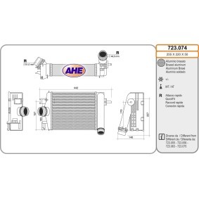 Köp Intercooler av AHE 723.074 till det låga priset 1825,56 kr