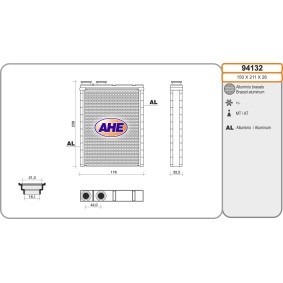 Acquista Radiatore riscaldamento da AHE online per 208 II Hatchback (UB_, UP_, UW_, UJ_) a prezzi moderati