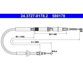 Comprar Cable de freno de mano de ATE 24.3727-0178.2 a bajo precio de 38,01 €