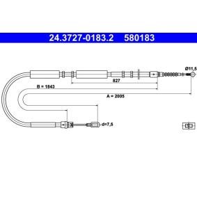 Comprar Cable de freno de mano de ATE 24.3727-0183.2 a bajo precio de 37,78 €