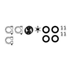 Montagesatz, Abgasanlage 82 23 4128 für RENAULT