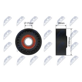 Compre Rolo tensor, correia trapezoidal estriada de NTY online para Classe C Cabrio (A205) a preços moderados