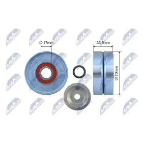 Compre Rolo tensor, correia trapezoidal estriada da NTY RNK-NS-052 a um preço baixo por 21,56 €