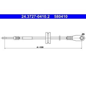 Comprar Cable de freno de mano de ATE 24.3727-0410.2 a bajo precio de 40,70 €