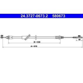 Handbremsseil 24.3727-0673.2