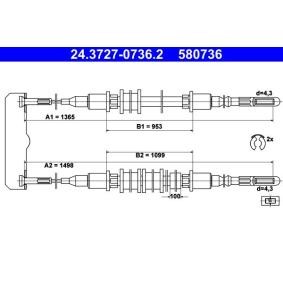 Handbremsseil 24.3727-0736.2