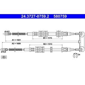 Handbremsseil 24.3727-0759.2 von ATE günstig für 59,77 € online kaufen