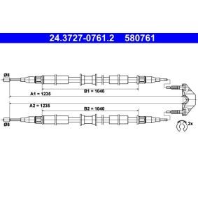 Handbremsseil 24.3727-0761.2 von ATE günstig für 49,19 € online kaufen