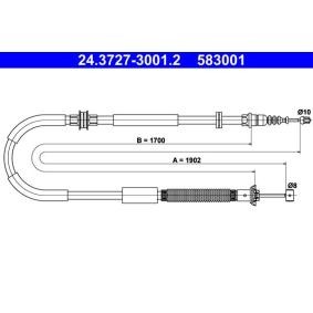 Handbremsseil 24.3727-3001.2 für CHRYSLER