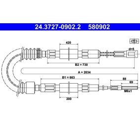 Handbremsseil 24.3727-0902.2