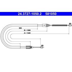 Compre Cabo de freio de mão de ATE online para Megane I Van / Hatchback (SA0/1_) a preços moderados