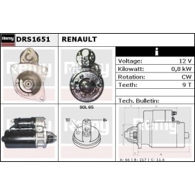 Comprar Motor de arranque de DELCO REMY DRS1651 a bajo precio de 122,77 €