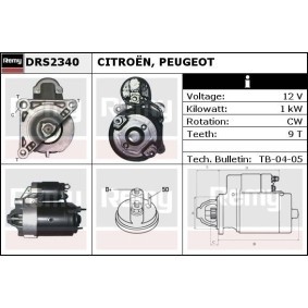 Anlasser für PEUGEOT von DELCO REMY
