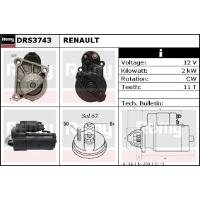 Anlasser für DACIA von DELCO REMY