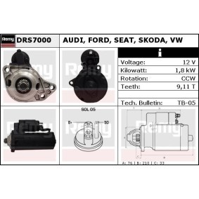 Anlasser für SKODA von DELCO REMY
