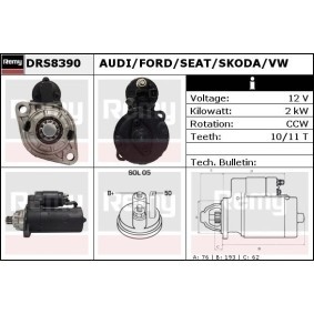 Anlasser für SKODA von DELCO REMY