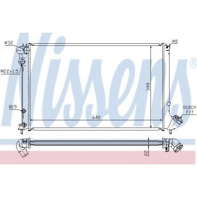 Achetez des Radiateur du moteur NISSENS 63738 à prix pour 46,66 €