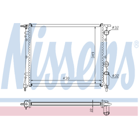 Achetez des Radiateur du moteur NISSENS 63919A à prix pour 81,92 €