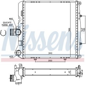 Achetez des Radiateur du moteur NISSENS 64217A à prix pour 72,77 €