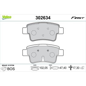 Bremsbeläge 302634 von VALEO günstig für 25,04 € online kaufen