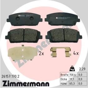Köp Bromsbelägg av ZIMMERMANN 26157.170.2 till det låga priset 962,99 kr