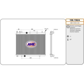 Achetez des Radiateur du moteur AHE 106.156/A à prix pour 113,44 €