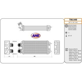 Comprar Intercooler de AHE 706.049 a bajo precio de 181,73 €