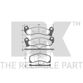 Acquista Kit pastiglie freni da NK 222523 a buon mercato per soli 49,36 €