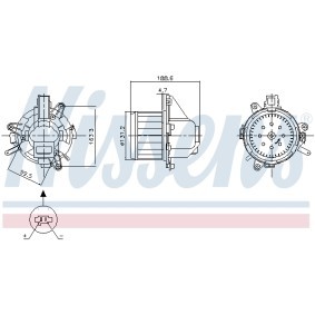Achetez des Pulseur d'air habitacle NISSENS 87542 à prix pour 133,12 €