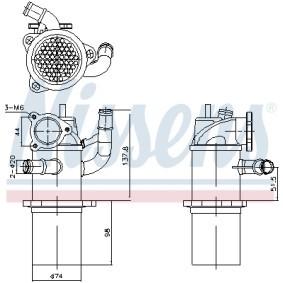 Compre Radiador de gases de escape (EGR) de NISSENS online para A4 Allroad (8WH, B9) a preços moderados