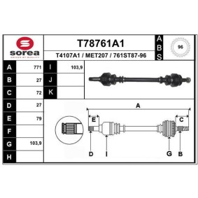Antriebswelle T78761A1 von EAI günstig für 146,18 € online kaufen
