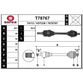 Acquista Semiasse da EAI T78767 a buon mercato per soli 139,50 €