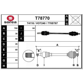 Acquista Semiasse da EAI T78770 a buon mercato per soli 148,47 €