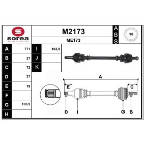 Antriebswelle M2173 von SNRA günstig für 307,94 € online kaufen