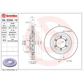 Acquista Disco freno da BREMBO 09.E538.10 a buon mercato per soli 121,16 €