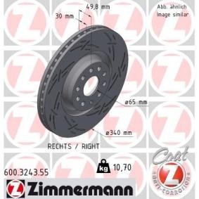Achetez des Disque de frein ZIMMERMANN 600.3243.55 à prix pour 147,20 €