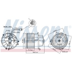 Achetez des Pulseur d'air habitacle NISSENS 87599 à prix pour 146,29 €