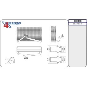 Verdampfer, Klimaanlage 540036