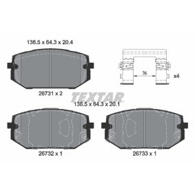 Bremsbeläge 2673101 für KIA