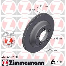 Bremsscheibe 460.4522.20 von ZIMMERMANN günstig für 116,64 € online kaufen