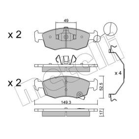 Bremsbeläge 22-0274-6 von METELLI günstig für 35,97 € online kaufen