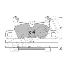 Bremsbeläge für PORSCHE von METELLI