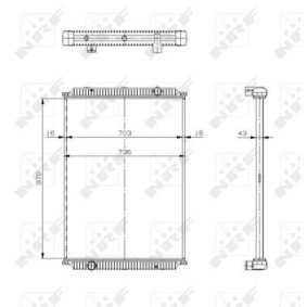 Achetez des Radiateur du moteur NRF 509564X à prix pour 363,57 €