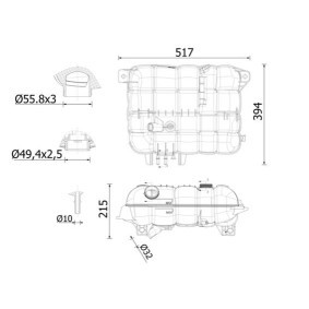 Ausgleichsbehälter für RENAULT TRUCKS von MAHLE ORIGINAL