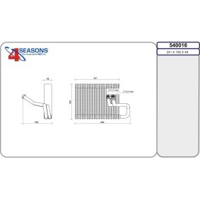 Verdampfer, Klimaanlage 540016