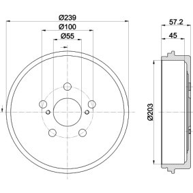 Bremstrommel 8DT 355 303-531 von HELLA günstig für 27,01 € online kaufen